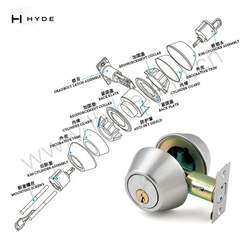 Hyland D102 SS deadbolts, view 2