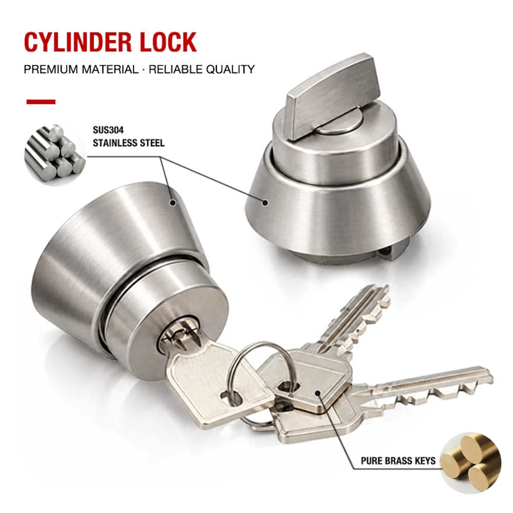 HYDE D104 SS Deadbolts, view 6
