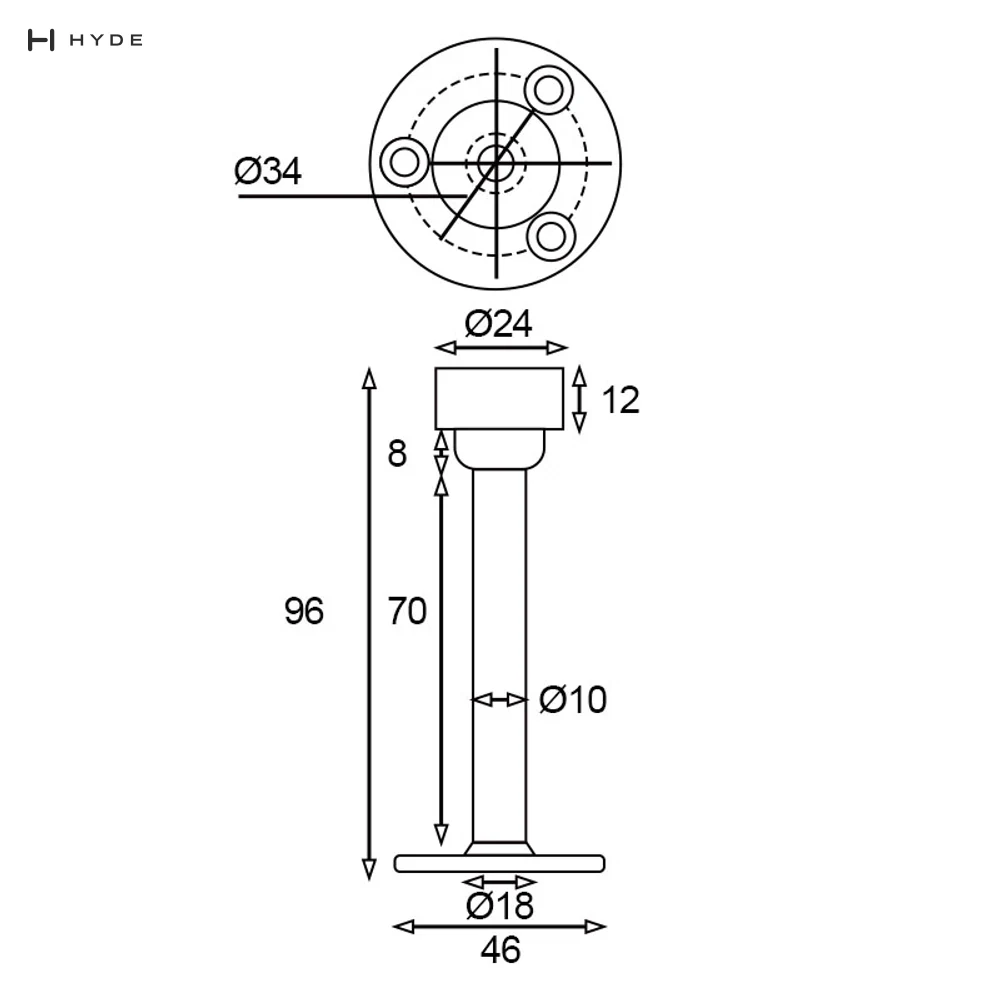 Hyland DS01 Door Stopper, view 3