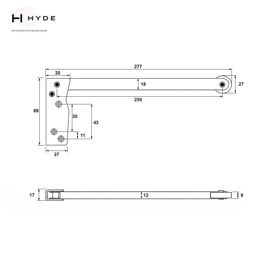 Hyland DSL02 panic exit device, view 3
