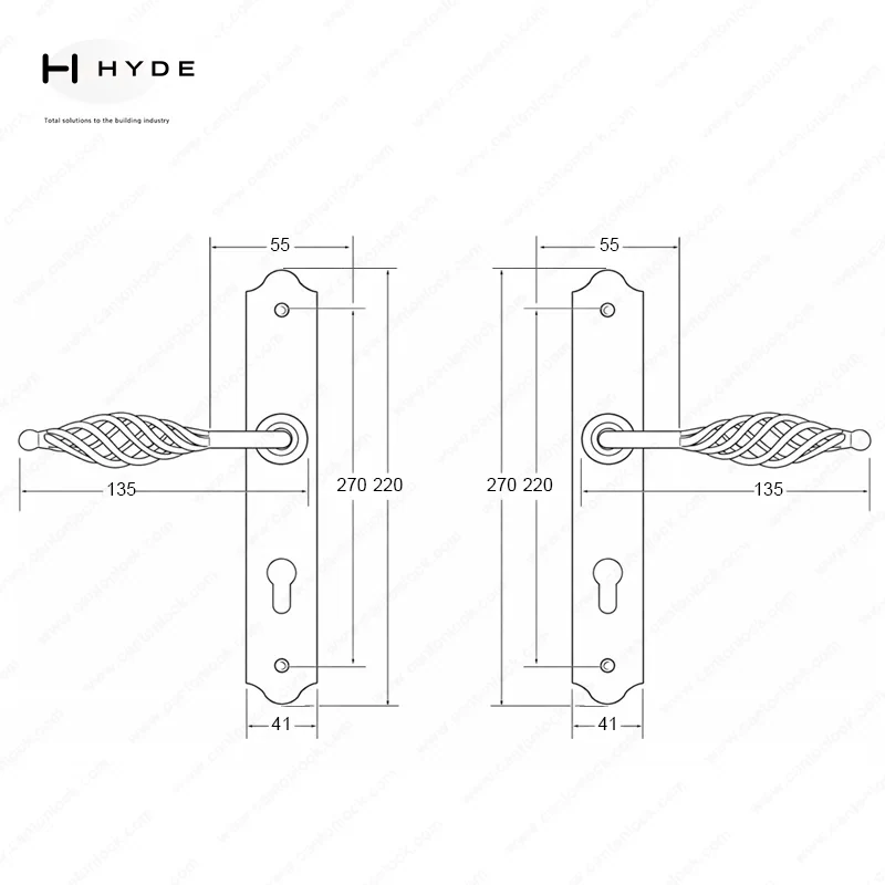 Hyland EH01 lever handle, view 3