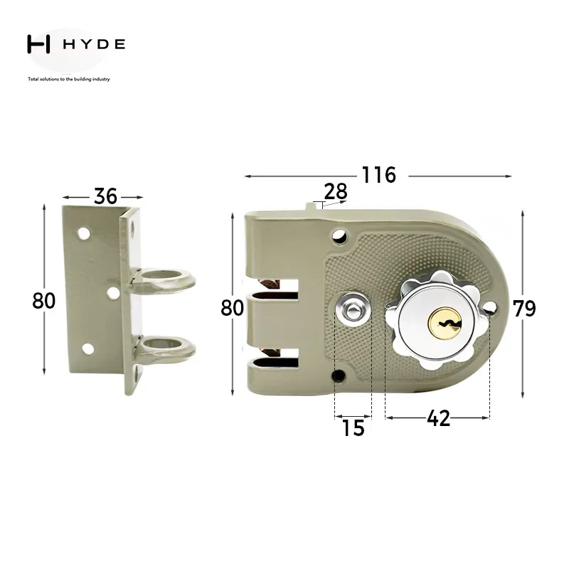 Hyland F102 night latch and rim lock