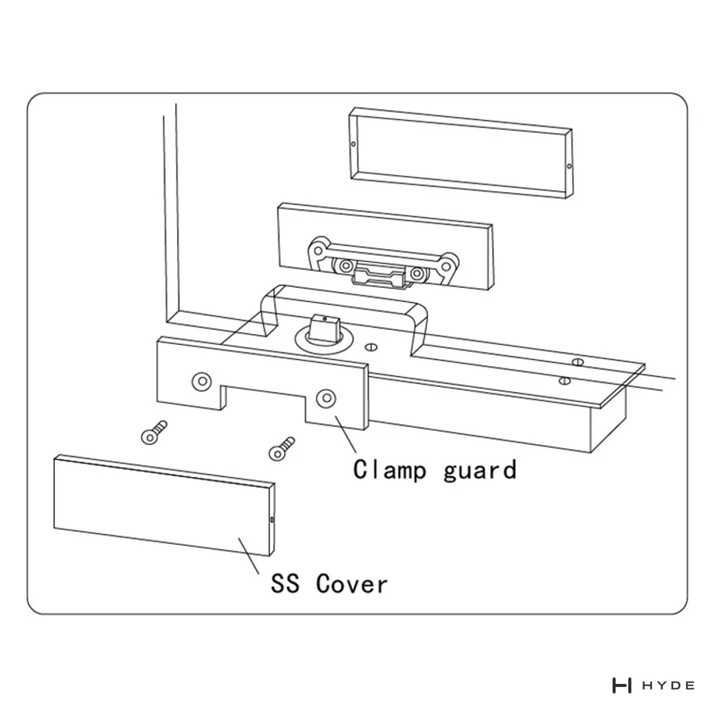 Hyland F110 Glass Door Patch Fittings, view 4