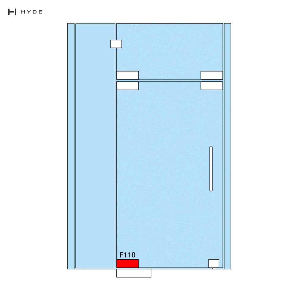 Hyland F110 Glass Door Patch Fittings, view 7