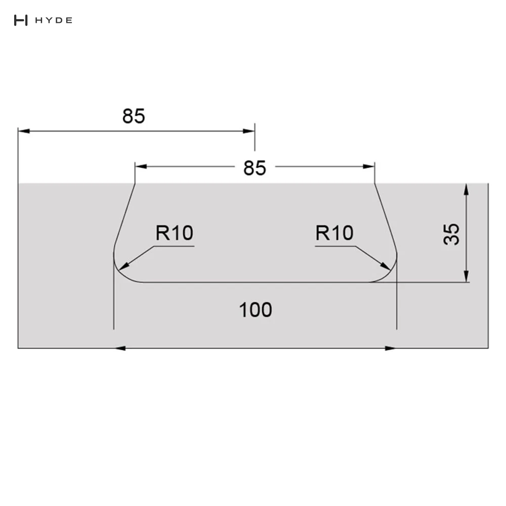 Hyland F111 Glass Door Patch Fittings, view 4