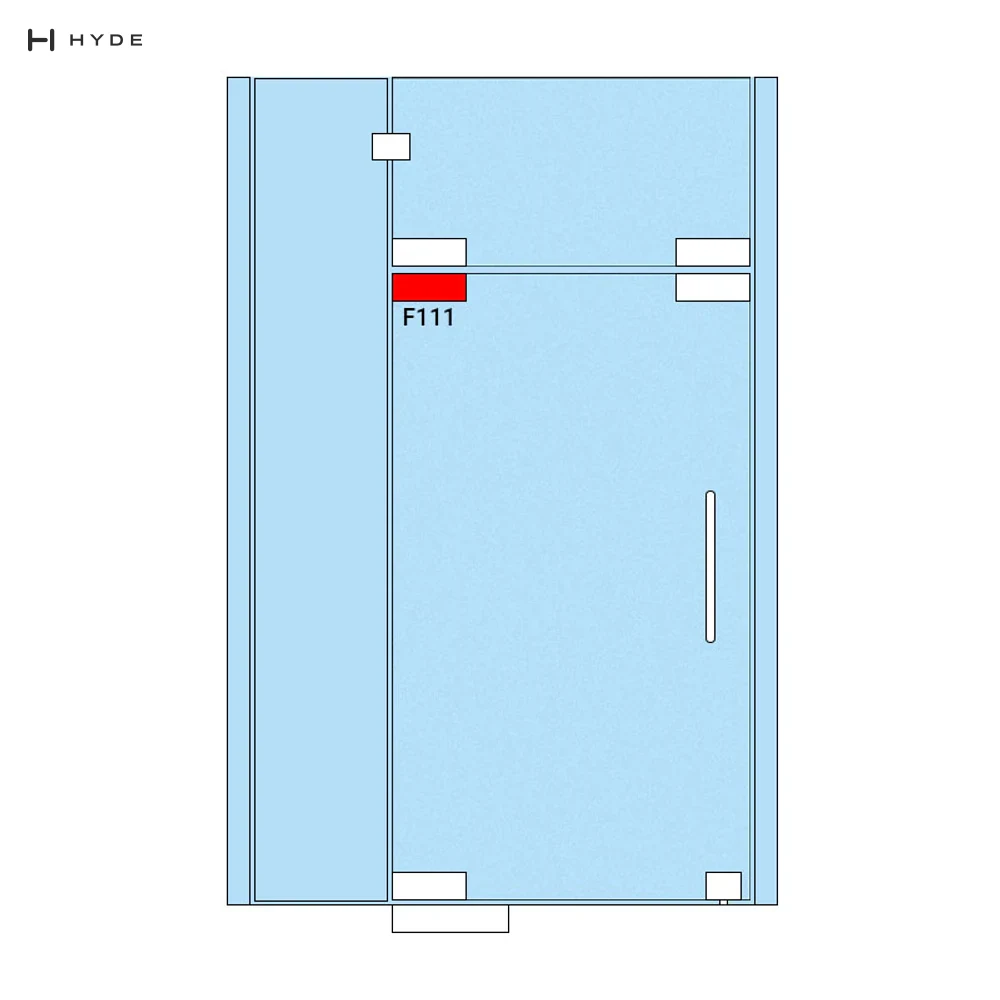 Hyland F111 Glass Door Patch Fittings, view 6