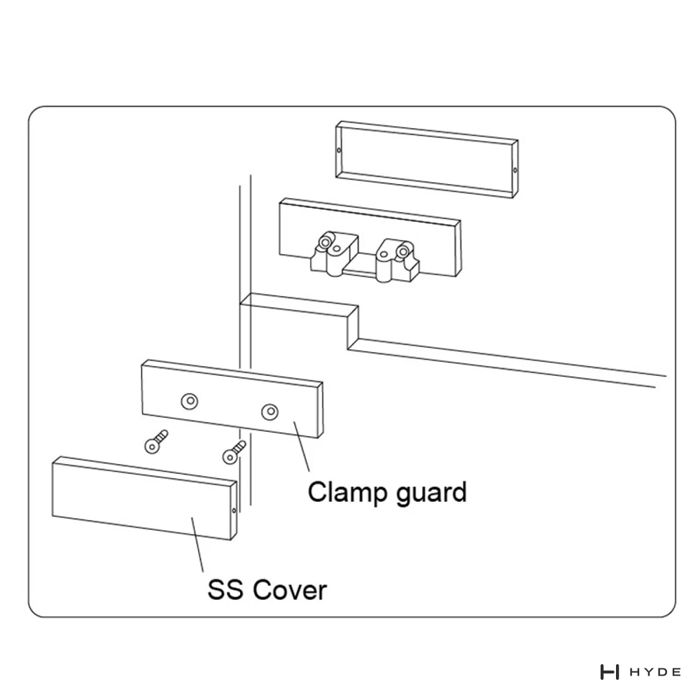 Hyland F112 Glass Door Patch Fittings, view 4