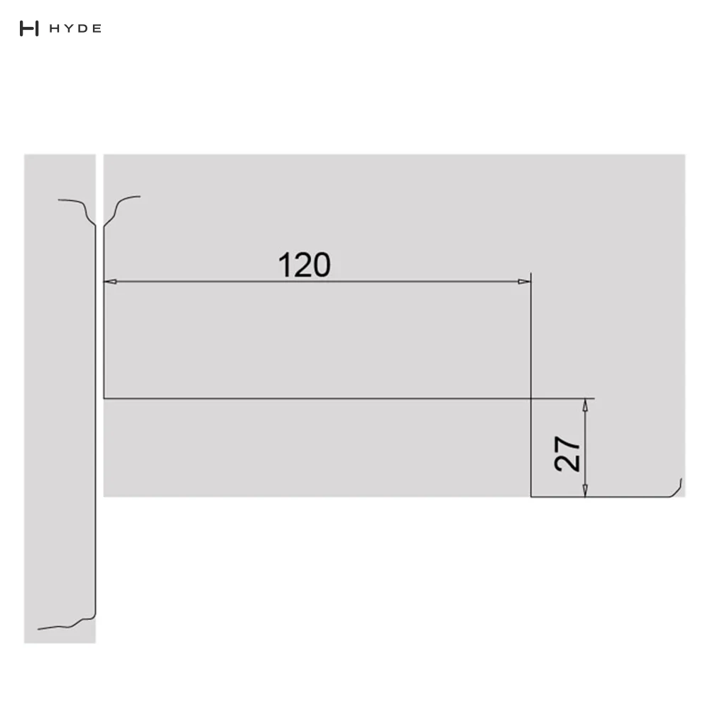 Hyland F112 Glass Door Patch Fittings, view 5