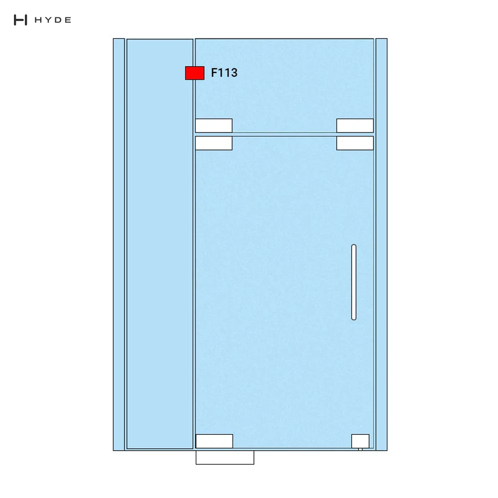 Hyland F113 Glass Door Patch Fittings, view 6