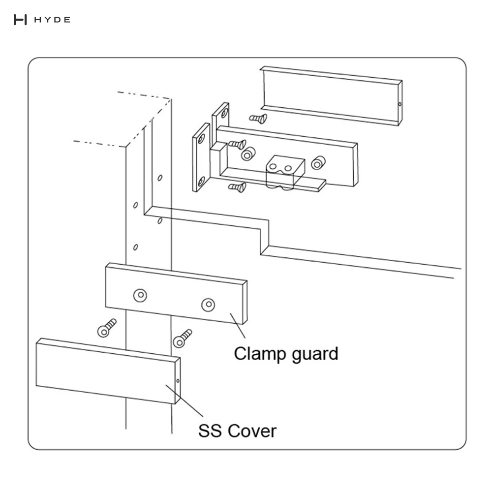 Hyland F114 Glass Door Patch Fittings, view 4