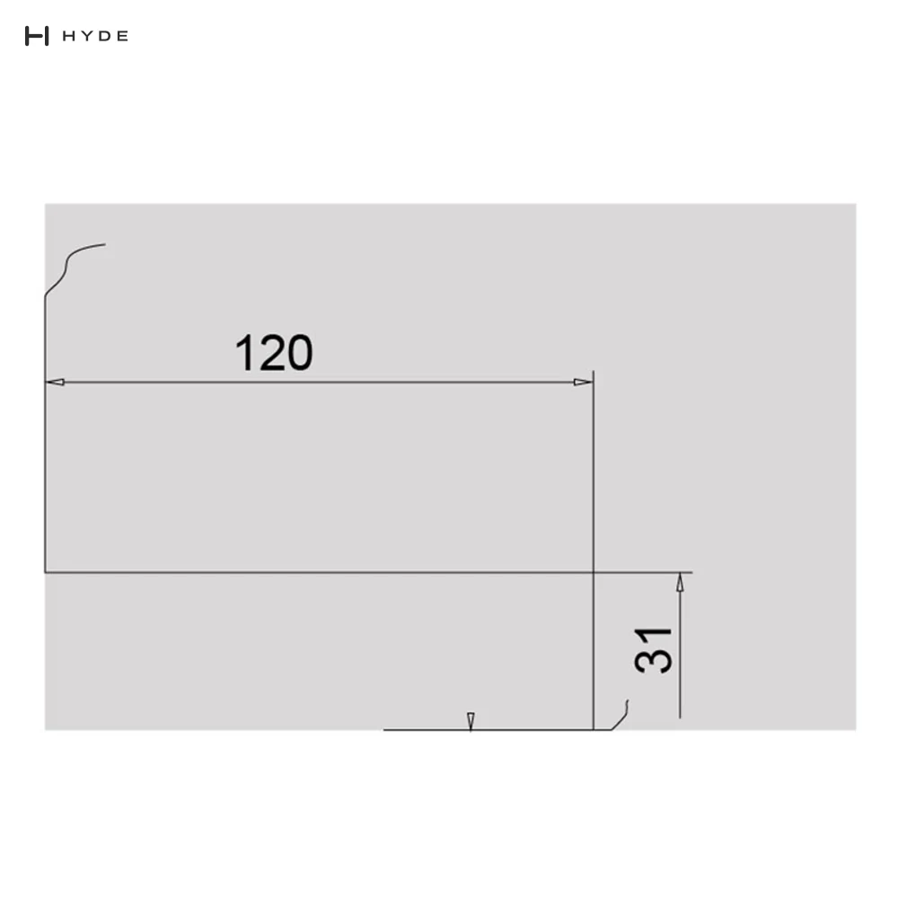 Hyland F114 Glass Door Patch Fittings, view 5