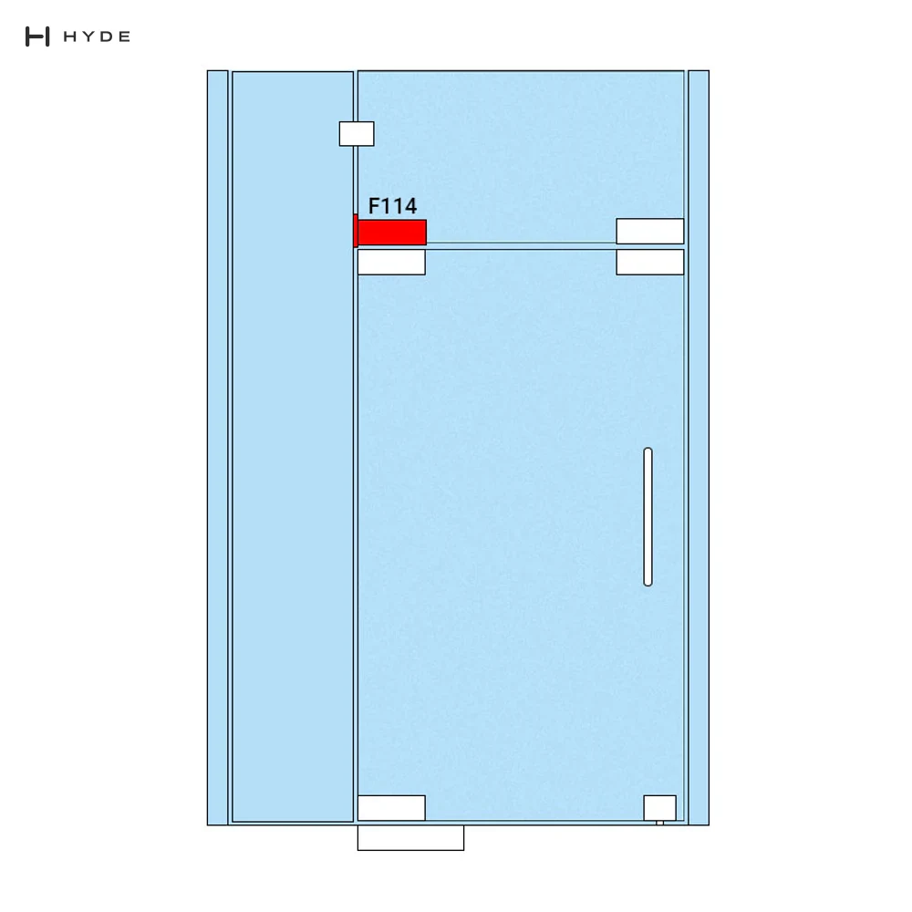 Hyland F114 Glass Door Patch Fittings, view 7