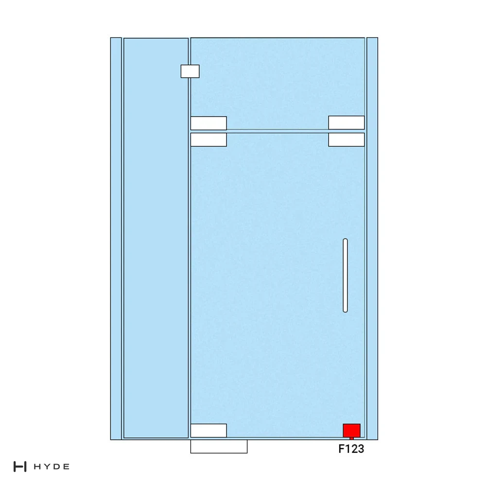 Hyland F123 Glass Door Patch Fittings, view 9