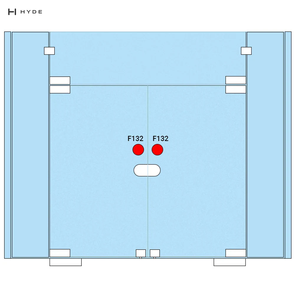 Hyland F132 Glass Door Patch Fittings, view 8