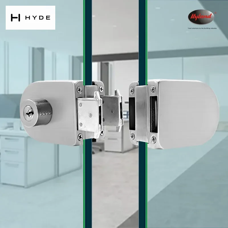 Hyland GL125 SS glass door patch fittings, view 4