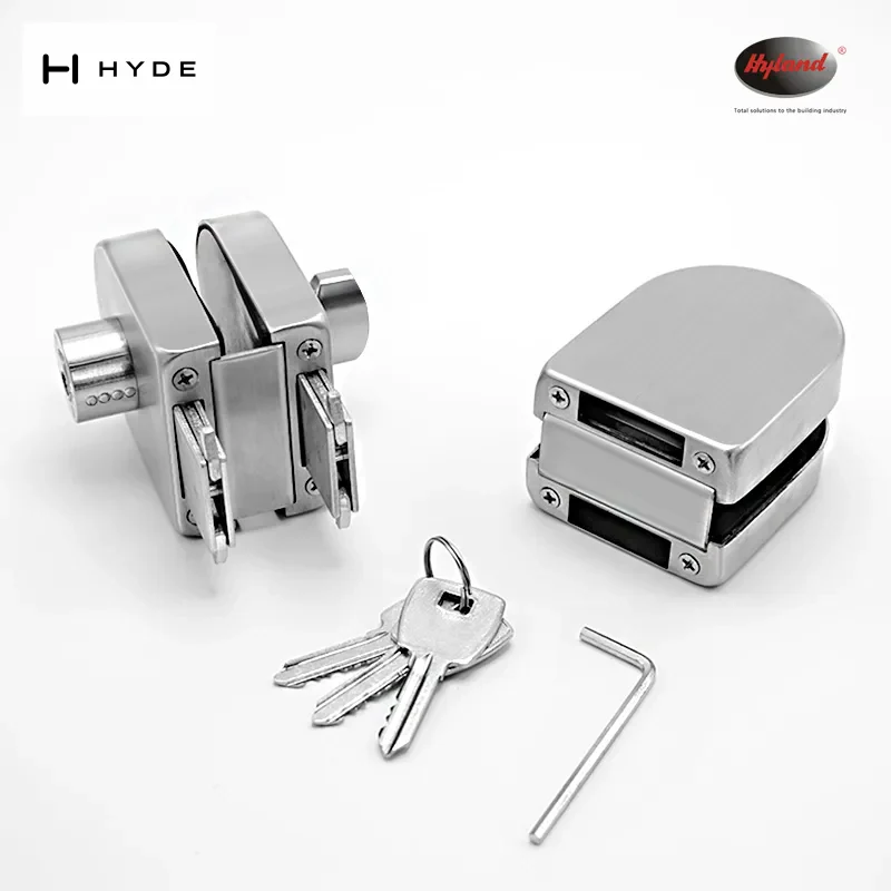 Hyland GL125 SS glass door patch fittings, view 6