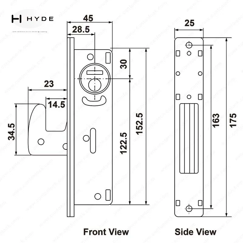 Hyland HY006ET lock case, view 4
