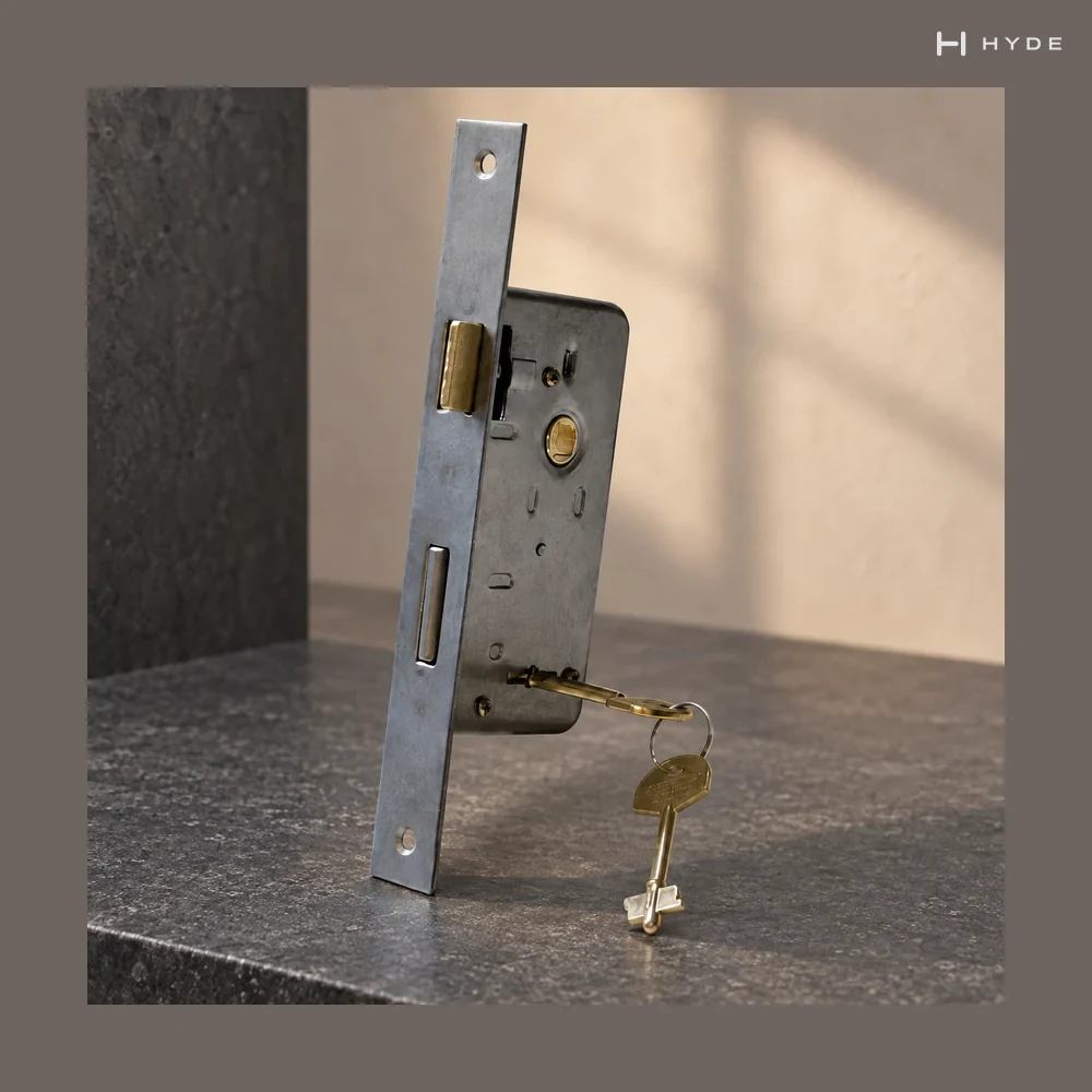 Security Mortise Lock Body AR4-110, studio view