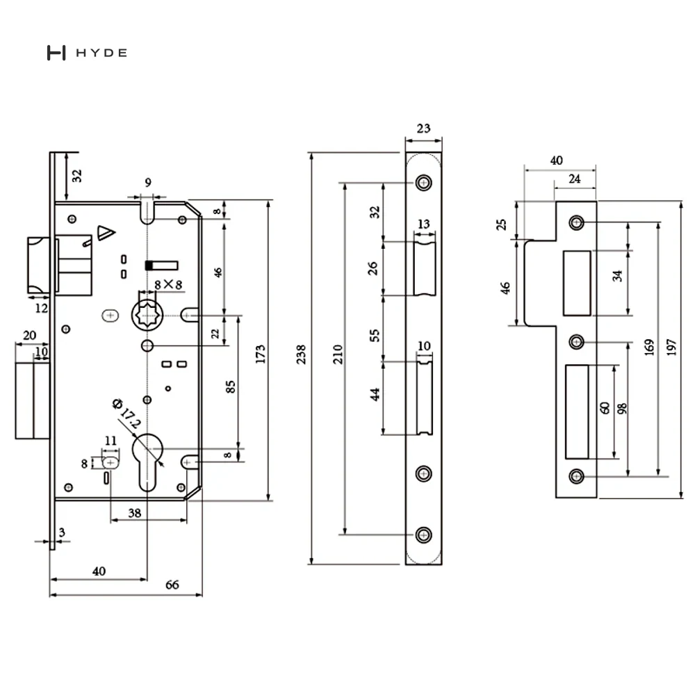 Hyland LC02 85×40mm Lock Case, view 3