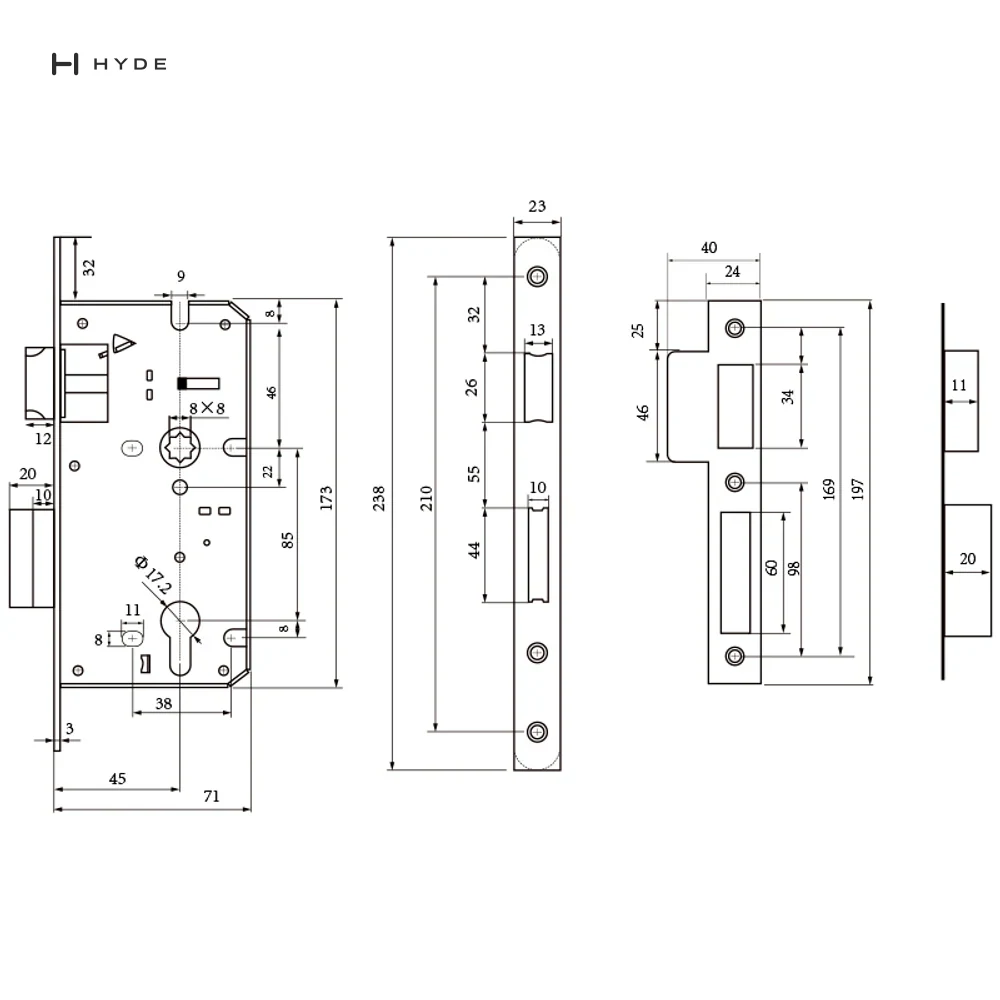 Hyland LC03 85×45mm Lock Case, view 2