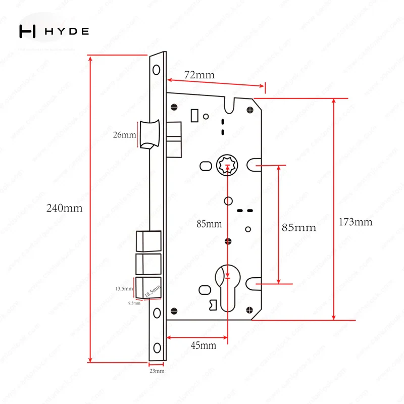 Hyland Lc07 85×45mm lock case
