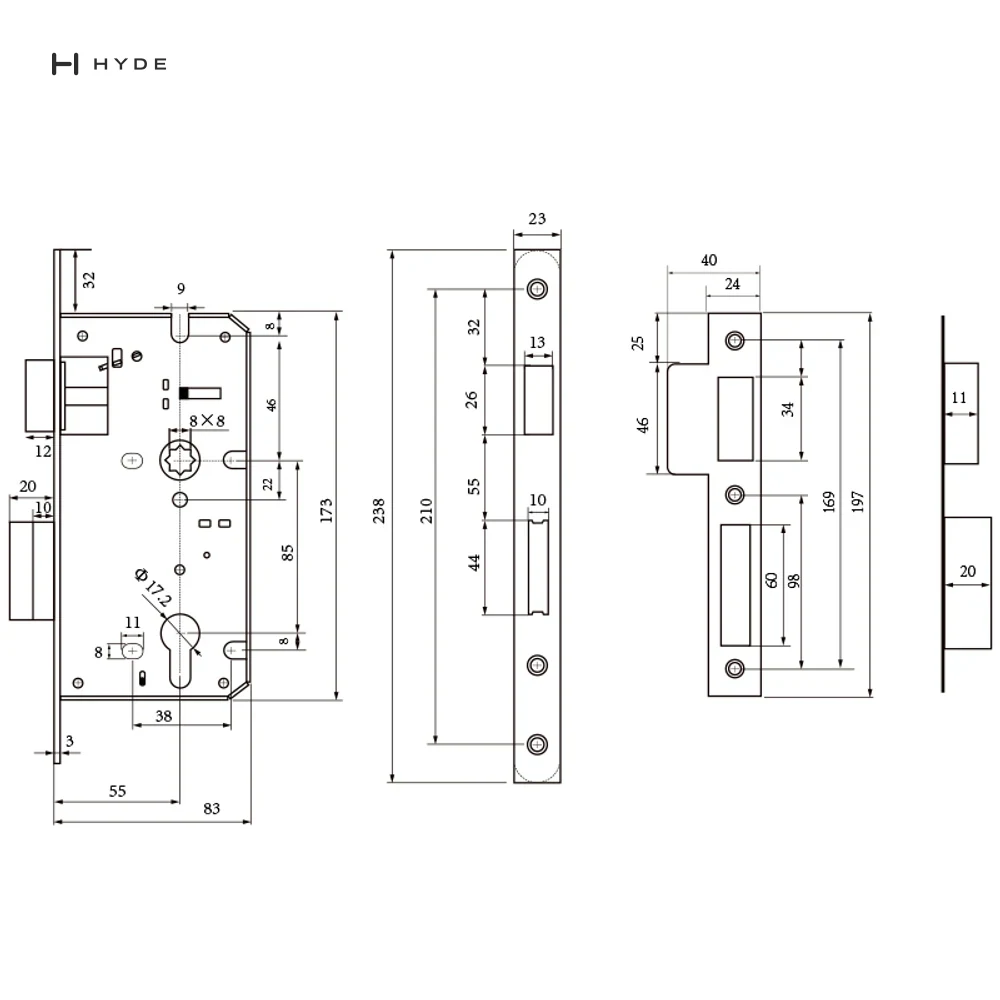 Hyland LC08 85×55mm Lock Case, view 2