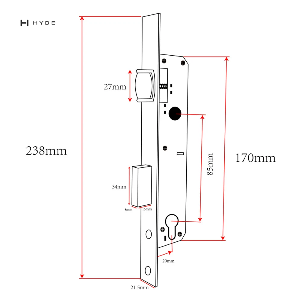 Hyland LC8520PS Lock Case, view 3