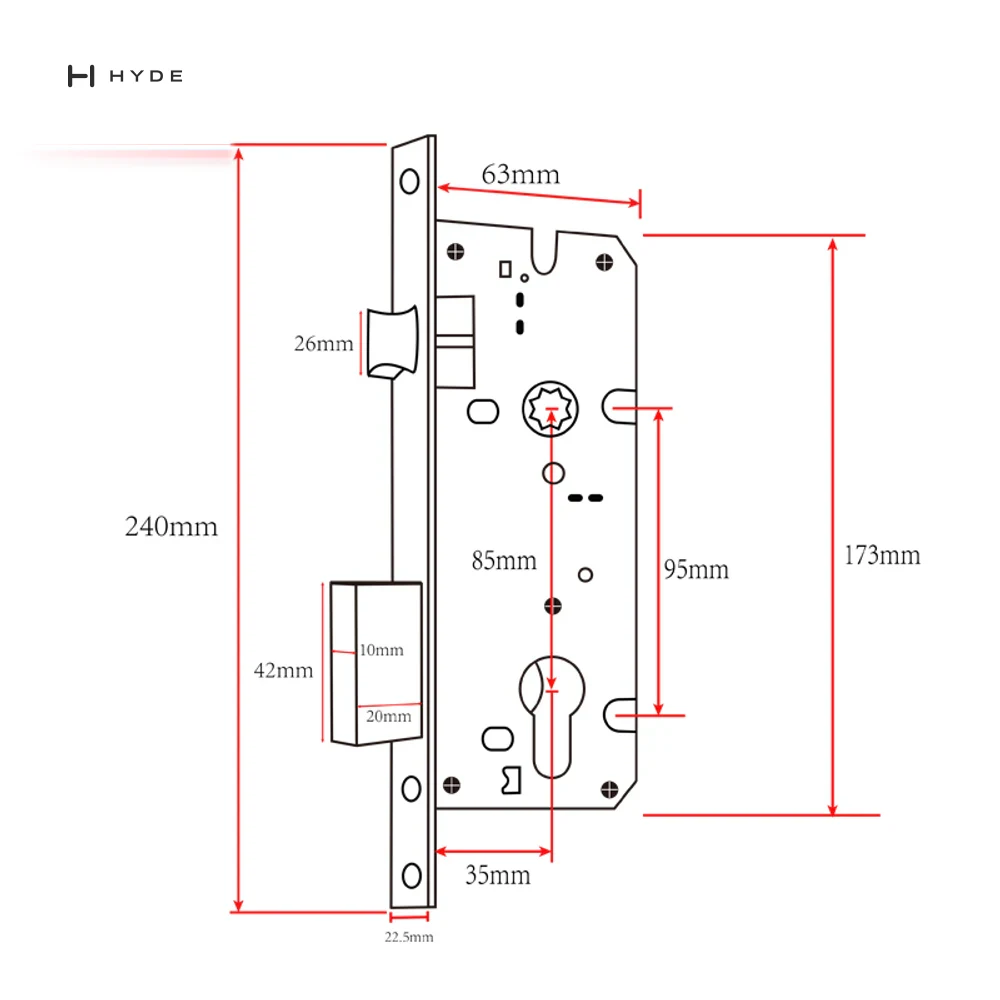Hyland LC8535 Lock Case, view 2