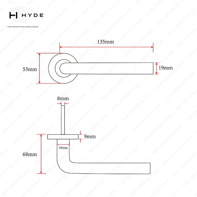 Hyland LH1033 SS Stainless Steel Handle, view 8