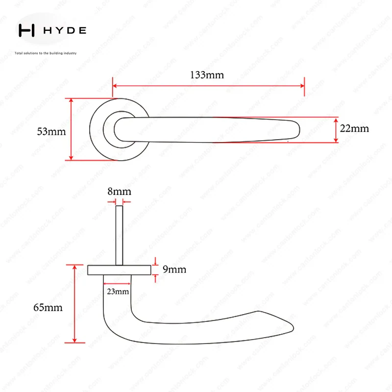 Hyland LH1056 SS Stainless Steel Handle, view 8