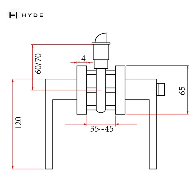 Hyland LH852 BNBK lever handle, view 4