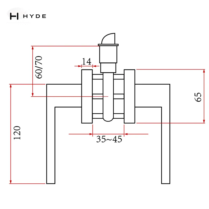 Hyland LH852 BNPS lever handle, view 3