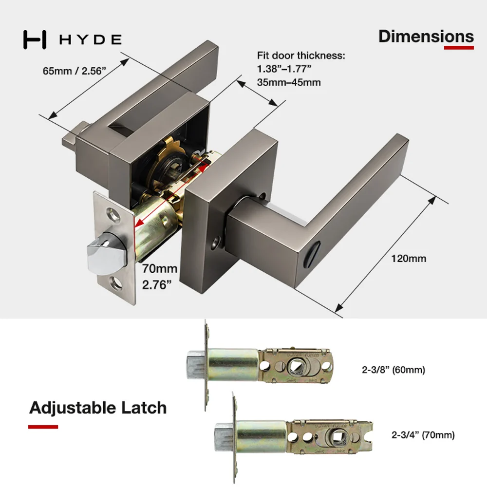 Hyland LH852 GMBK Lever Handle, view 5