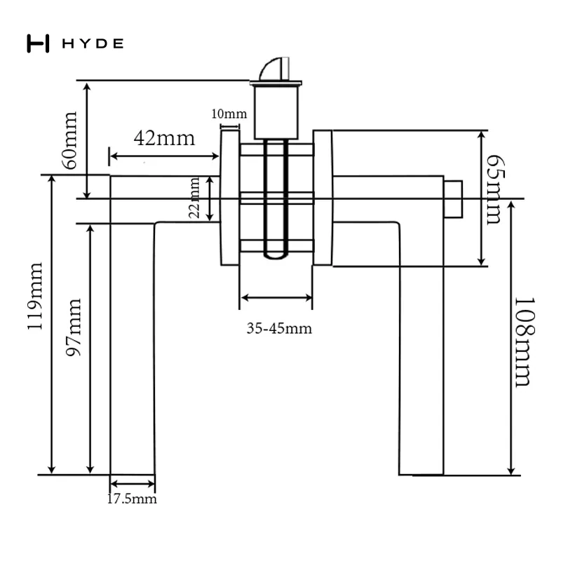 Hyland LH853 SNET Lever Handle, view 3
