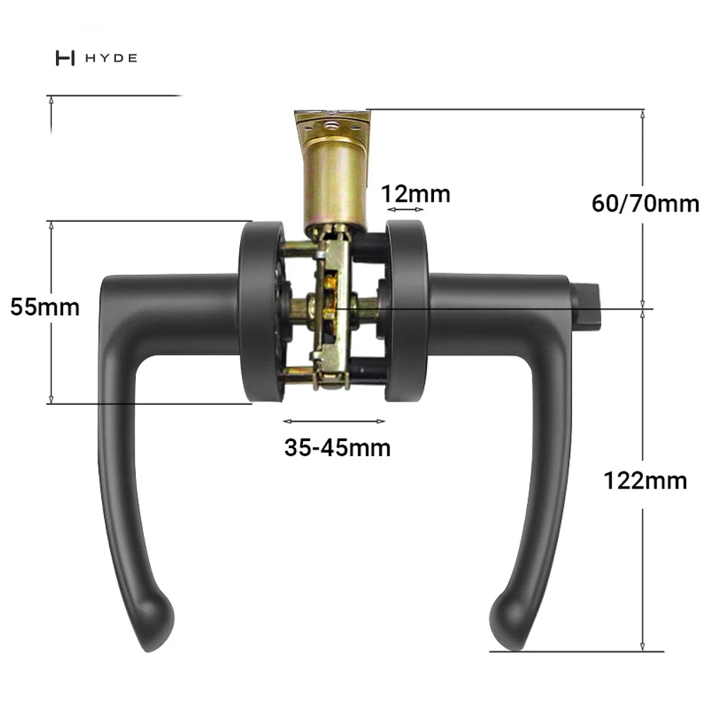 Hyland LH855 BNBK Lever Handle, view 4