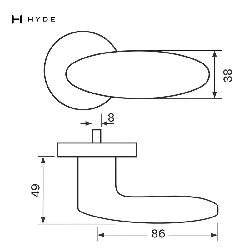 Hyland NC182 Stainless Steel Handle, view 4