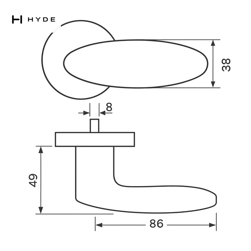 Hyland NC182 Stainless Steel Handle, view 6