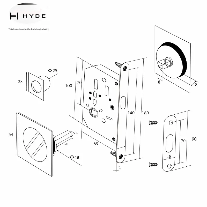 Hyland S02 CP sliding hook lock, view 2