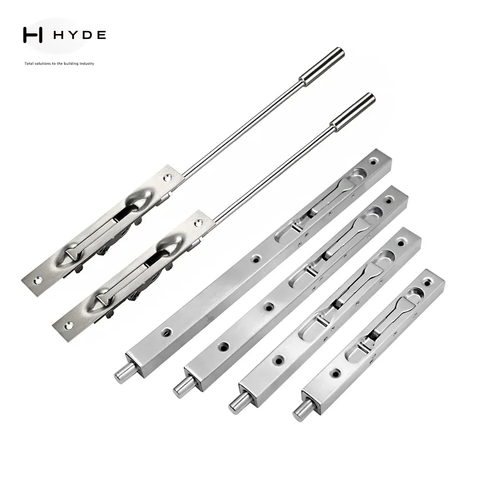 Stainless steel flush bolts in multiple lengths