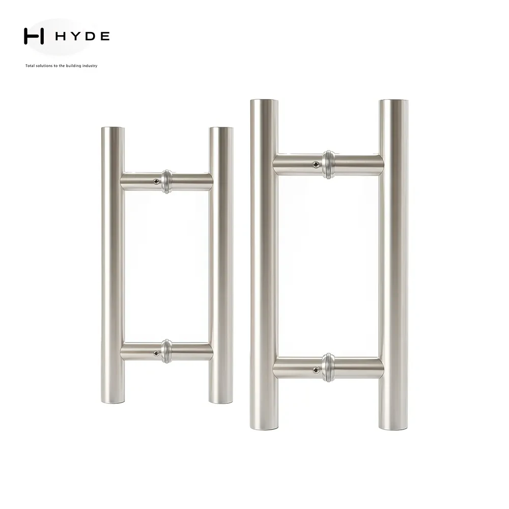 Stainless steel pull handles for frameless glass doors