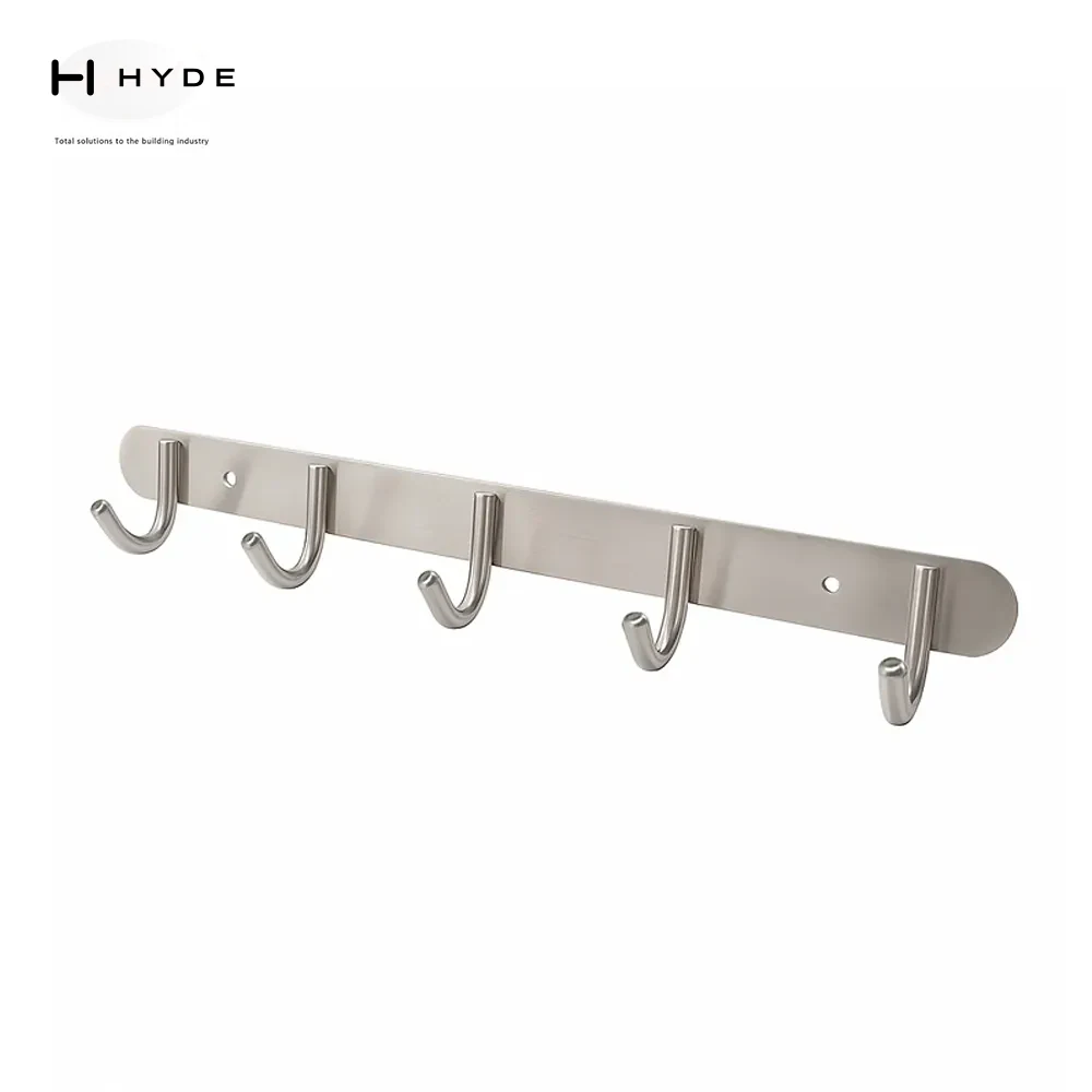 Stainless steel five-hook wall rail
