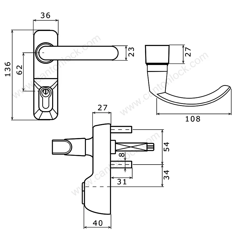 Hyland 039 panic exit device, view 2