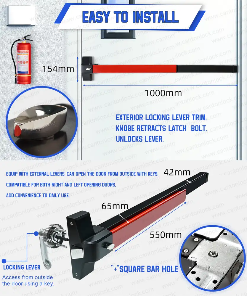 Hyland 301 panic exit device, view 4