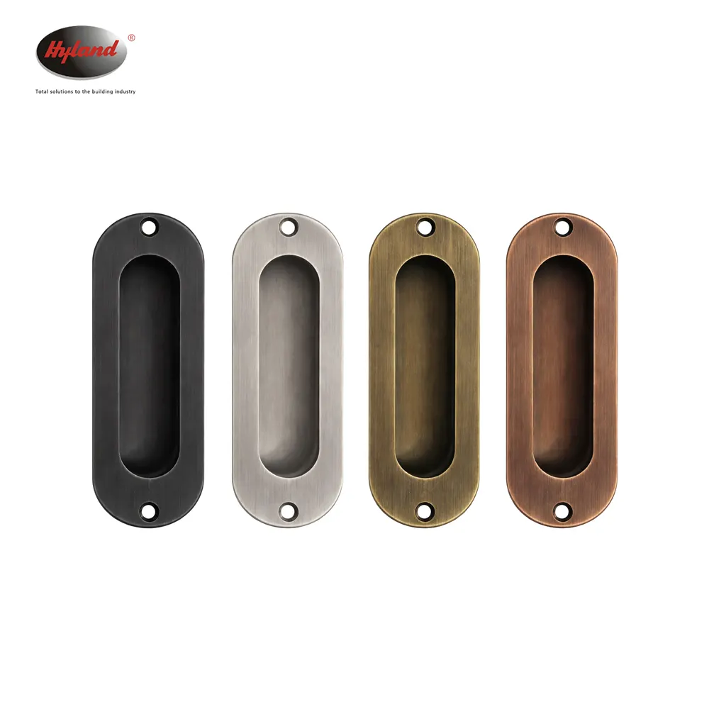 Concealed sliding door flush pull handle