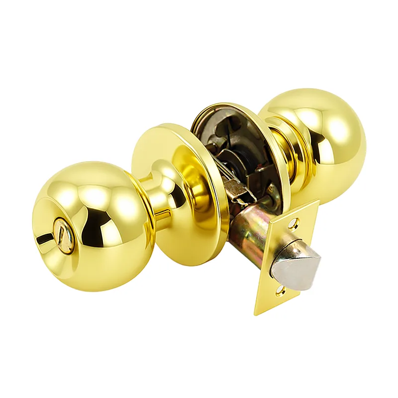 Hyland 607 tubular knob lock, showing the finish variation between codes in the same series