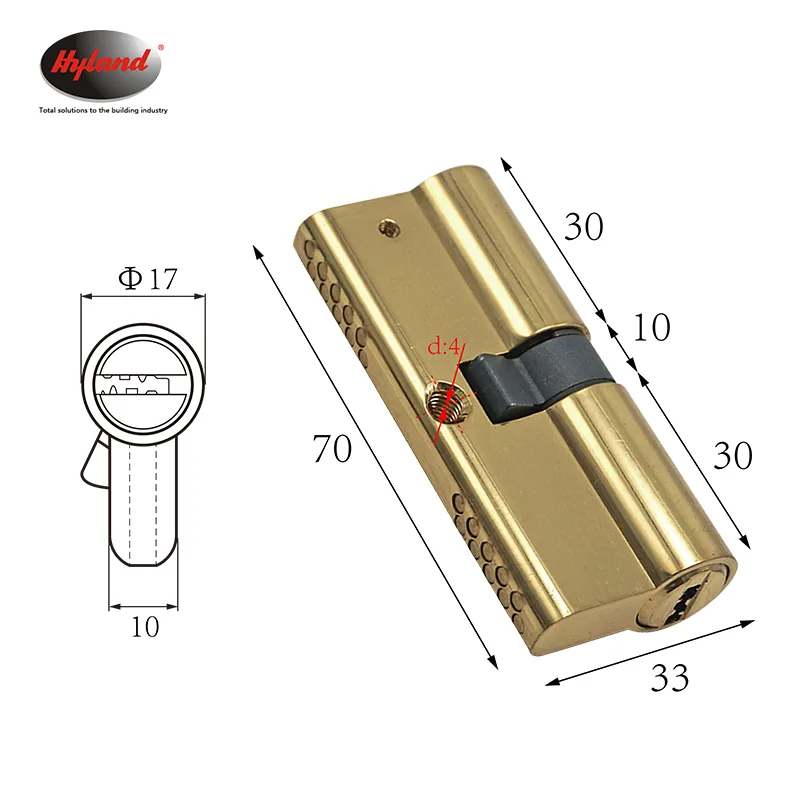 Hyland 70PB ANTI-THEFT lock cylinder, view 2