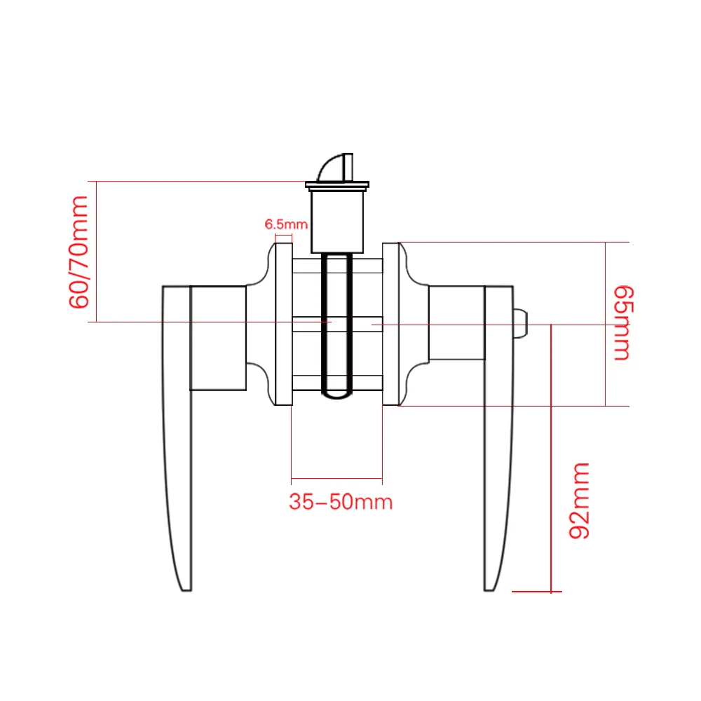 Hyland 808 SNET Lever Handle, view 5