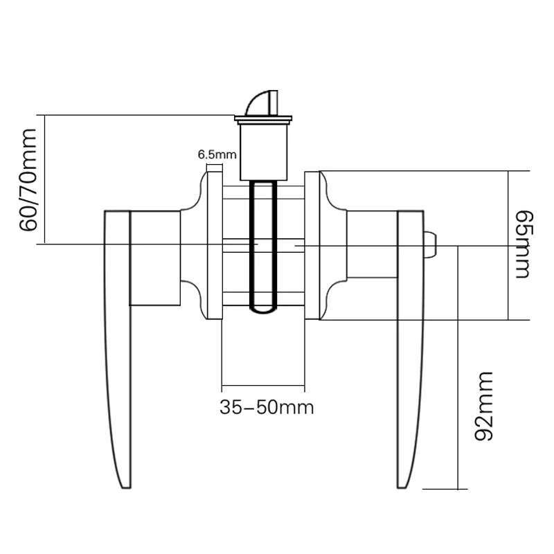 Hyland 808 SNET Lever Handle, view 6