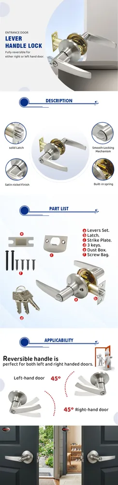 Hyland 808 SNET Lever Handle, view 7