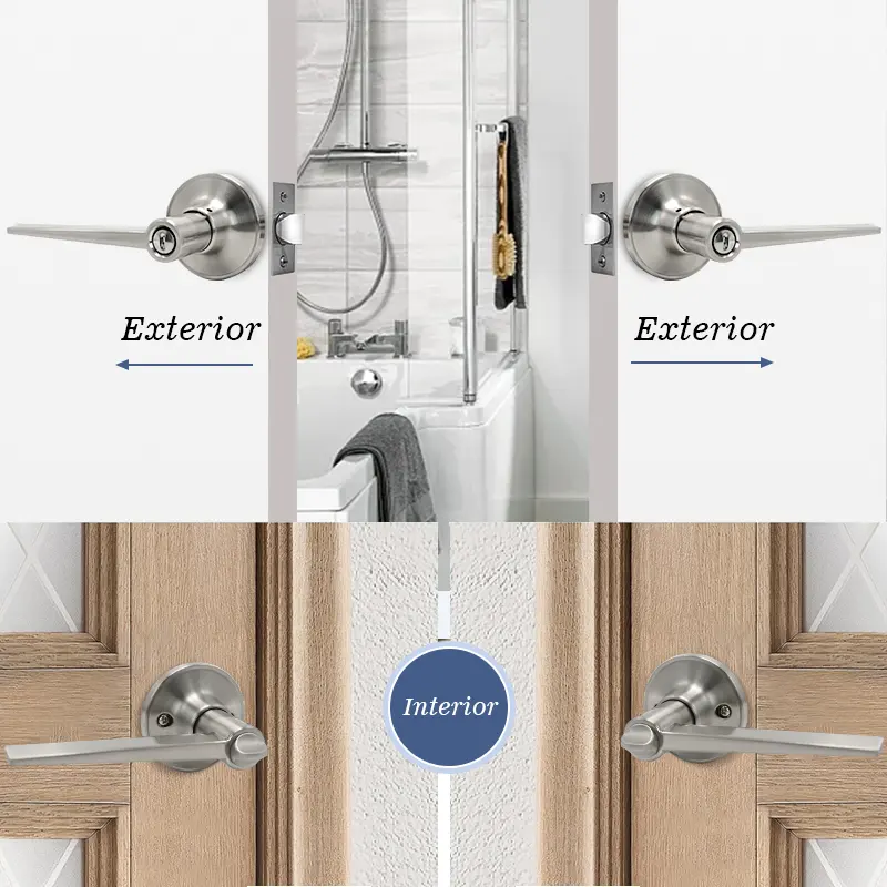 Hyland 853 SNBK lever handle, view 4